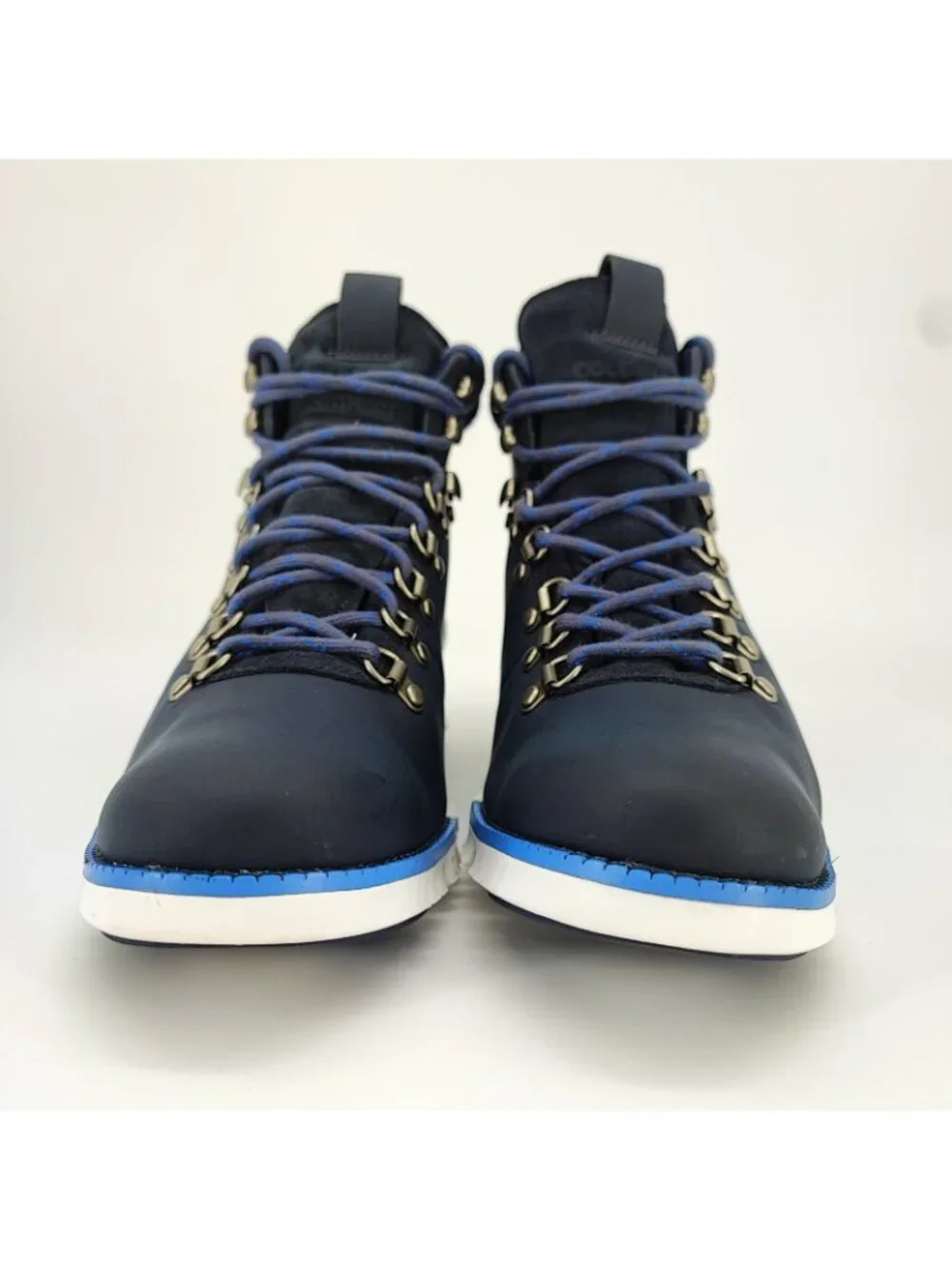 Cole Haan Zerogrand Hiker II Men's Size 8.5 Boots Leather Navy Blue C31399